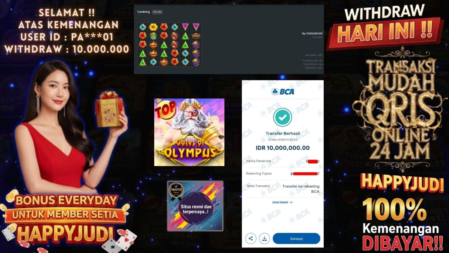 HAPPYJUDI JACKPOT SLOT GATES OF OLYMPUS